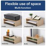 FITUEYES 2-Tier Wood Monitor Stand for Desk