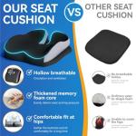 Memory Foam Seat Cushion for Back Pain Relief