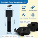 Cable Management Kit with Hook & Loop Ties
