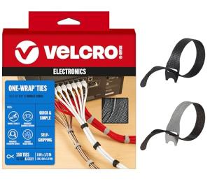 VELCRO Cable Ties 150-Pack for Wire Organization