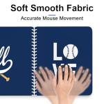 Large Blue Gaming Mouse Pad with Non-Slip Base