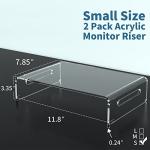 Zimilar Acrylic Monitor Stand Riser - 2 Pack