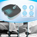 Memory Foam Office Chair Cushion with Coccyx Cutout