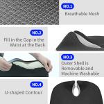 Memory Foam Office Chair Cushion with Coccyx Cutout
