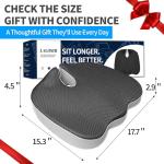 Memory Foam Office Chair Cushion with Coccyx Cutout