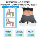 Memory Foam Office Chair Cushion with Coccyx Cutout