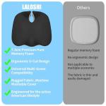 Memory Foam Office Chair Cushion with Coccyx Cutout