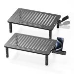 Adjustable Metal Monitor Stand with Phone Holder, 2 Pack