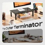 Adjustable Metal Monitor Stand with Phone Holder, 2 Pack