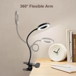 Adjustable LED Clip-On Desk Lamp with 3 Colors