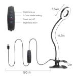 Adjustable LED Clip-On Desk Lamp with 3 Colors