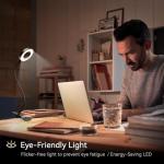 Adjustable LED Clip-On Desk Lamp with 3 Colors