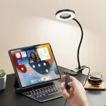 Adjustable LED Clip-On Desk Lamp with 3 Colors