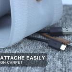 Gray Floor Cord Cover Set for Office Cables