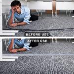 Gray Floor Cord Cover Set for Office Cables