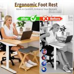 Adjustable Bamboo Footrest for Home Office
