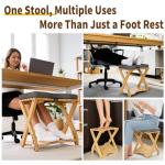 Adjustable Bamboo Footrest for Home Office