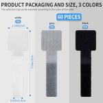 60 Pack Adhesive Cable Ties and Clips Set