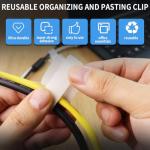 60 Pack Adhesive Cable Ties and Clips Set