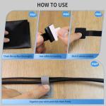 60 Pack Adhesive Cable Ties and Clips Set