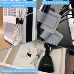 60 Pack Adhesive Cable Ties and Clips Set