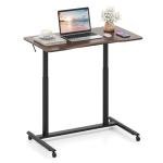 Tangkula C-Shaped Mobile Standing Desk with Wheels