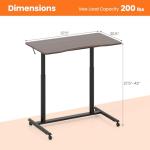 Tangkula C-Shaped Mobile Standing Desk with Wheels