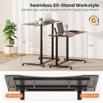 Tangkula C-Shaped Mobile Standing Desk with Wheels