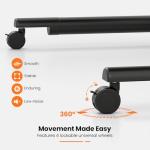 Tangkula C-Shaped Mobile Standing Desk with Wheels