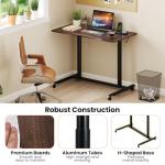 Tangkula C-Shaped Mobile Standing Desk with Wheels