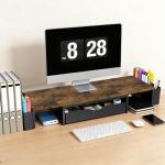 Metal Desk Organizer with Dual Monitor Stand