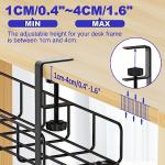 15.7” Under Desk Cable Management Tray – Black