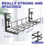 15.7” Under Desk Cable Management Tray – Black