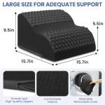 Ergonomic Foot Rest with Massage Dots, Black