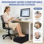 Ergonomic Foot Rest with Massage Dots, Black