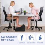 Ergonomic Foot Rest with Massage Dots, Black