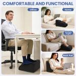 Ergonomic Foot Rest with Massage Dots, Black