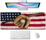 American Flag Baseball Desk Pad Mouse Mat
