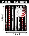 Cute Non-Slip Baseball American Flag Mouse Pad