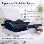 Large Memory Foam Seat Cushion for Office Comfort