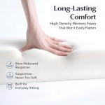 Large Memory Foam Seat Cushion for Office Comfort