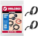 VELCRO Reusable Cable Ties, 100 Pack for Organization