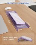 Ergonomic Acrylic Keyboard Stand in Clear Purple