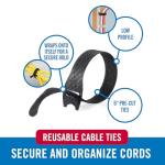 VELCRO Reusable Cable Ties, 100 Pack for Organization