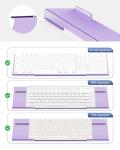Ergonomic Acrylic Keyboard Stand in Clear Purple