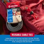 VELCRO Reusable Cable Ties, 100 Pack for Organization