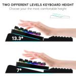 Ergonomic Keyboard Stand with Wrist Rest - Black