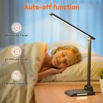 ShineTech Dimmable LED Desk Lamp with USB-C Port