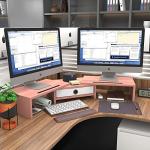 WESTREE Dual Shelf Computer Riser with Drawer