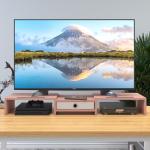 WESTREE Dual Shelf Computer Riser with Drawer